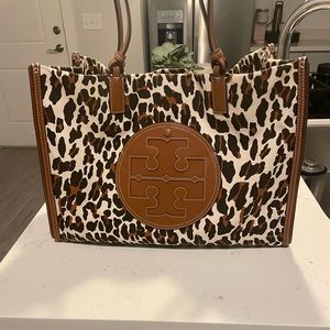 Tory Burch Ella Leopard Tote
